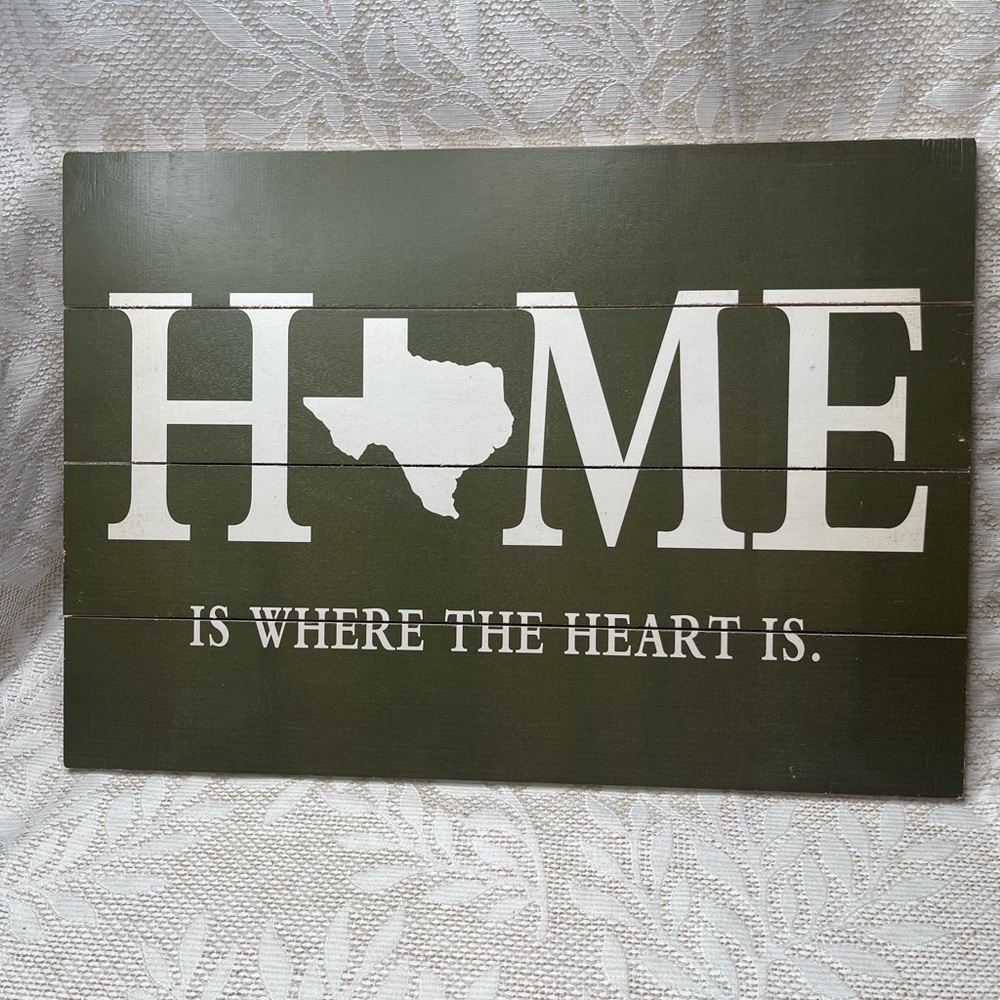 Texas Home Wall Decor Sign 14x20